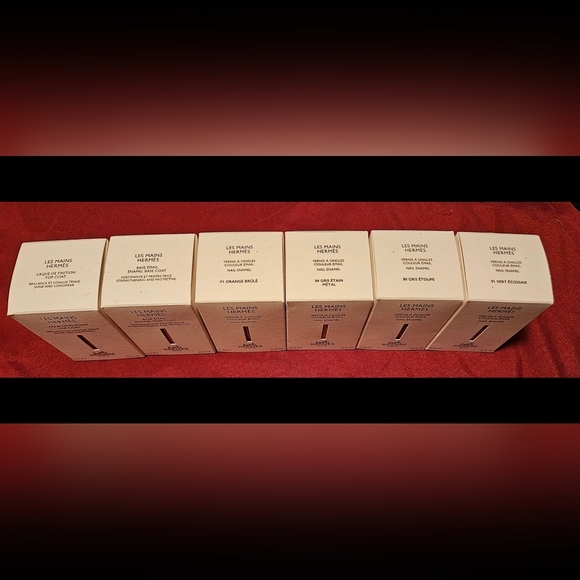 6 Hermes small box empty gift satin lipstick outer box rouge 4" x 1.5" - Picture 2 of 15